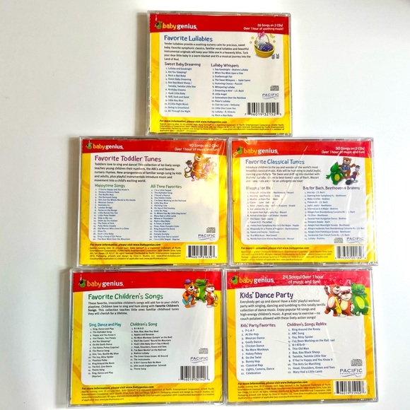 5 Baby Genius Children Lullabies Classical Dance Toddler Songs Never Opened CDs - Picture 2 of 5